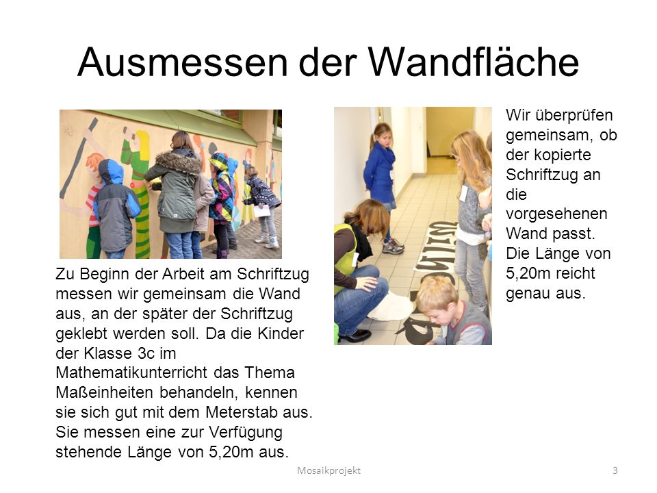 Ausmessen der Wandfläche