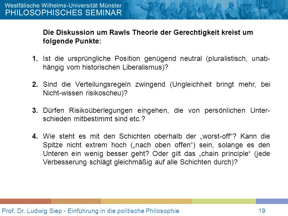 Prof. Dr. Ludwig Siep - Einführung in die politische Philosophie