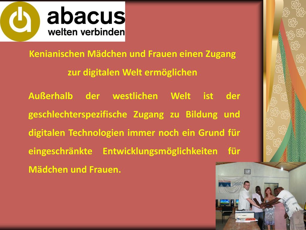Kenianischen Mädchen und Frauen einen Zugang zur digitalen Welt ermöglichen