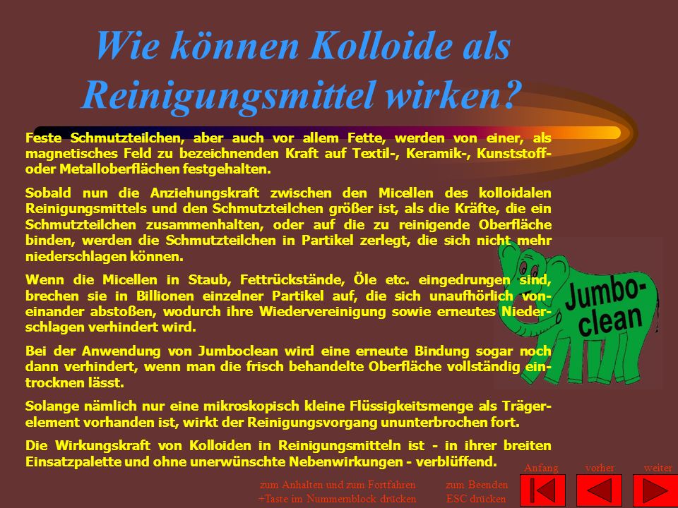 Wie können Kolloide als Reinigungsmittel wirken