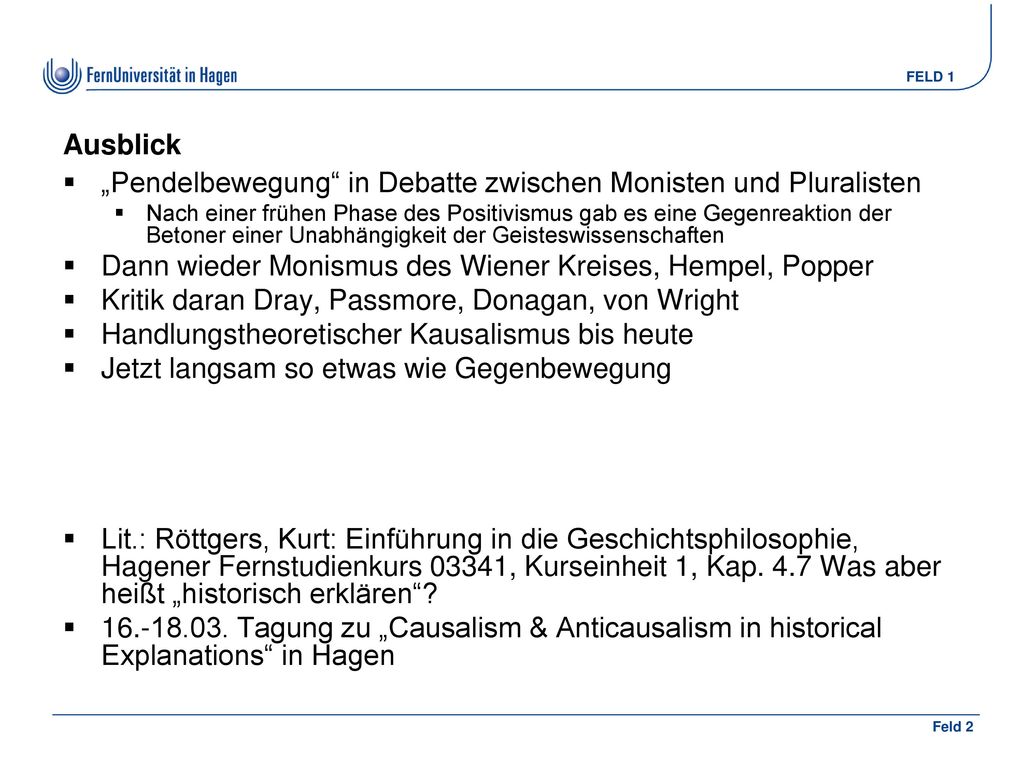 „Pendelbewegung in Debatte zwischen Monisten und Pluralisten