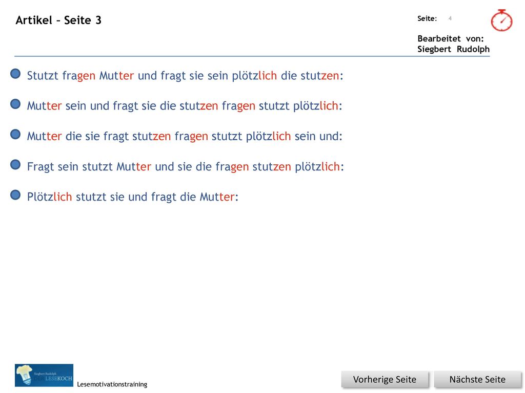 Stutzt fragen Mutter und fragt sie sein plötzlich die stutzen: