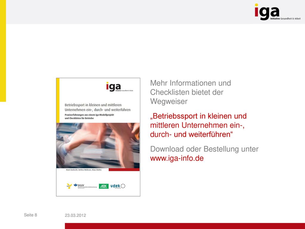 Mehr Informationen und Checklisten bietet der Wegweiser