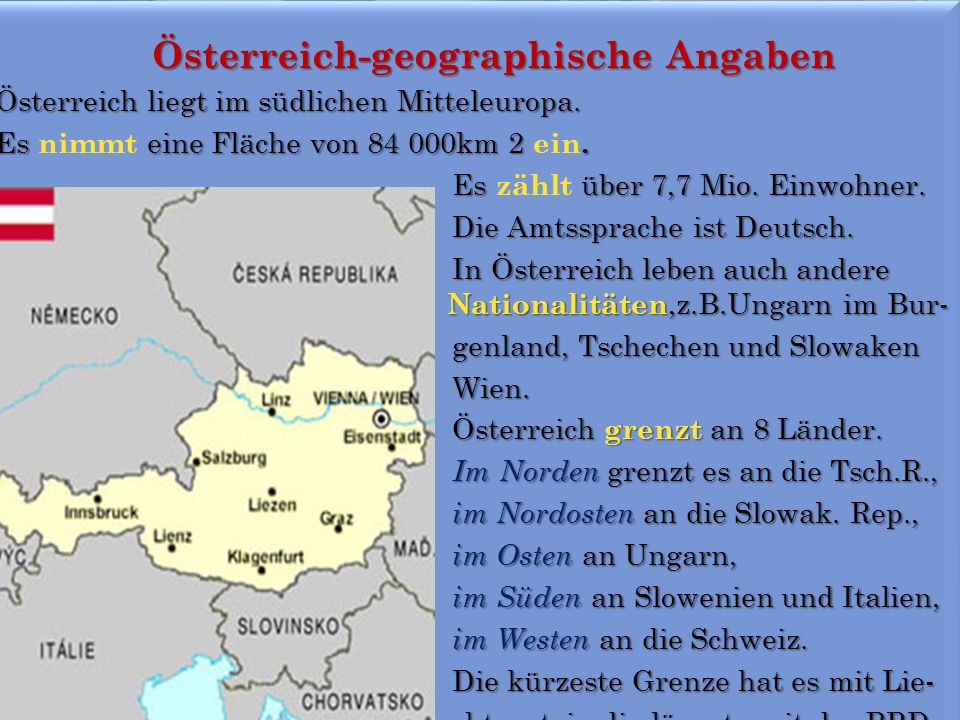 Österreich-geographische Angaben