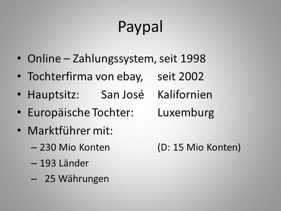 Paypal Online – Zahlungssystem, seit 1998