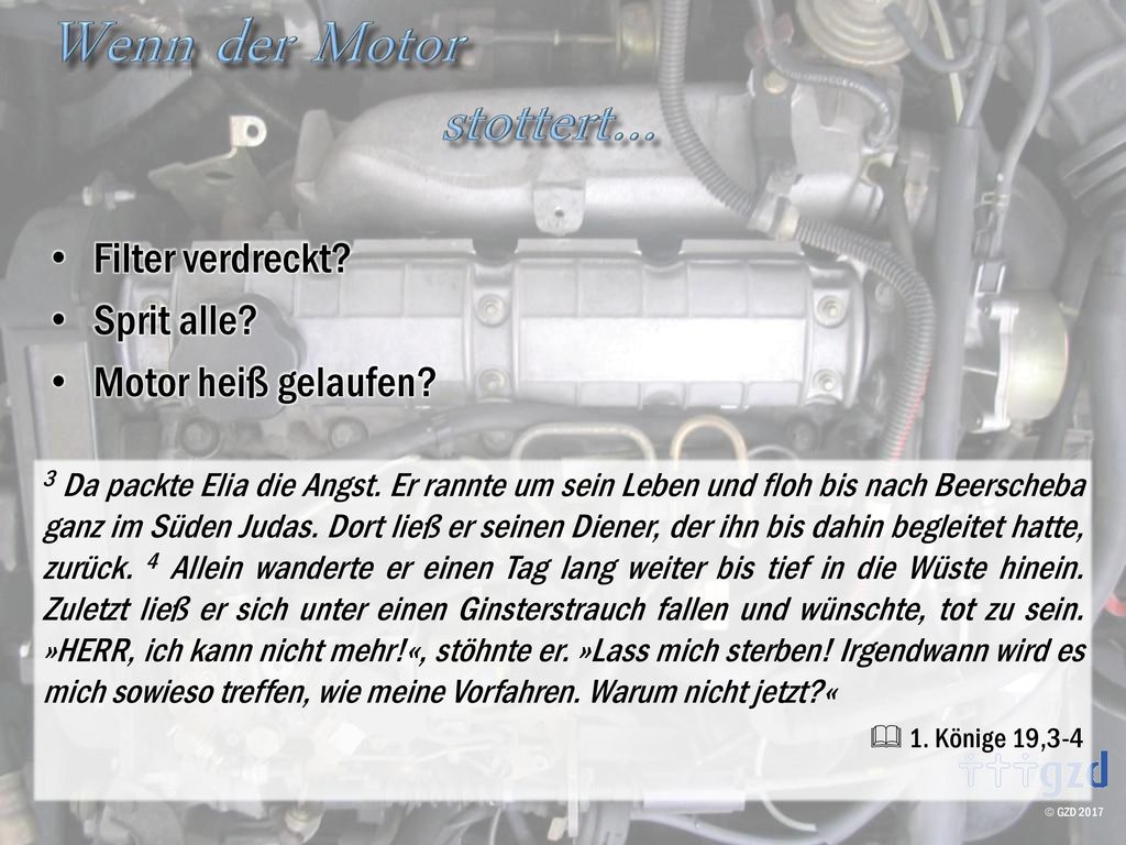Filter verdreckt Sprit alle Motor heiß gelaufen