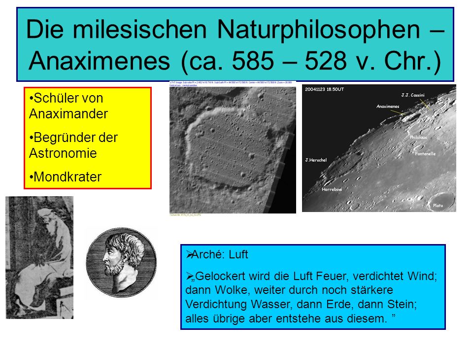 Die milesischen Naturphilosophen – Anaximenes (ca. 585 – 528 v. Chr.)