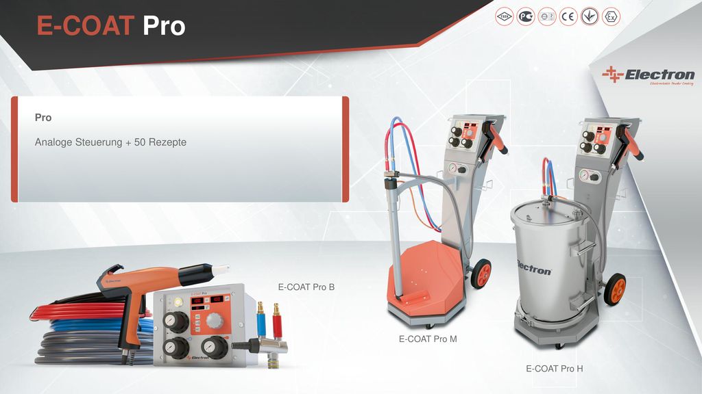 E-COAT Pro Pro Analoge Steuerung + 50 Rezepte E-COAT Pro B
