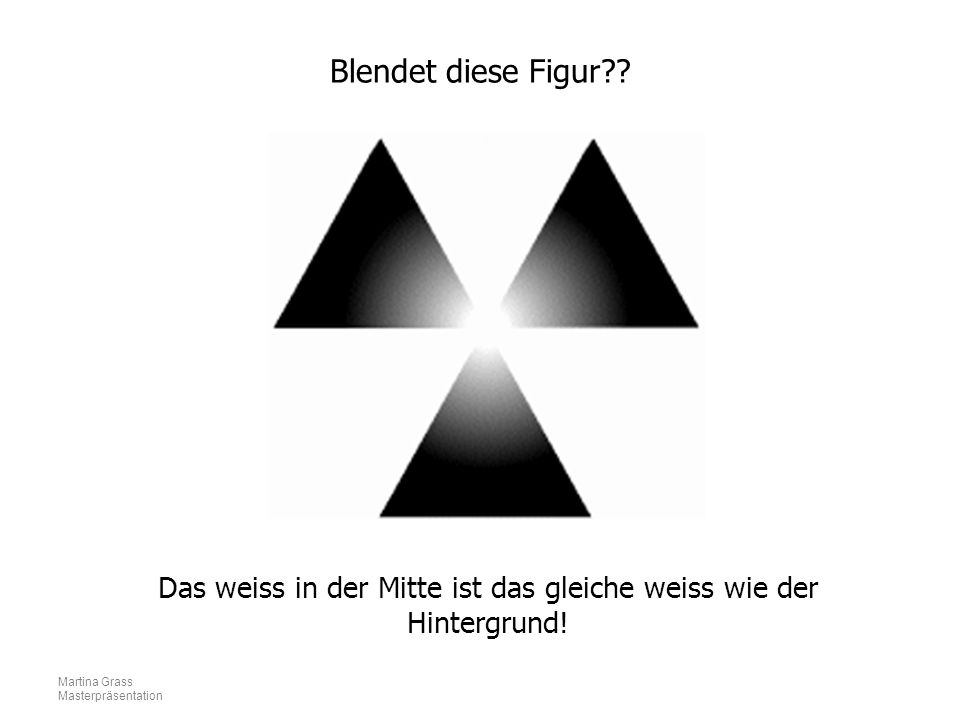 Das weiss in der Mitte ist das gleiche weiss wie der Hintergrund!