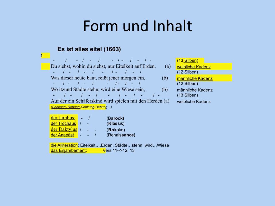Form und Inhalt
