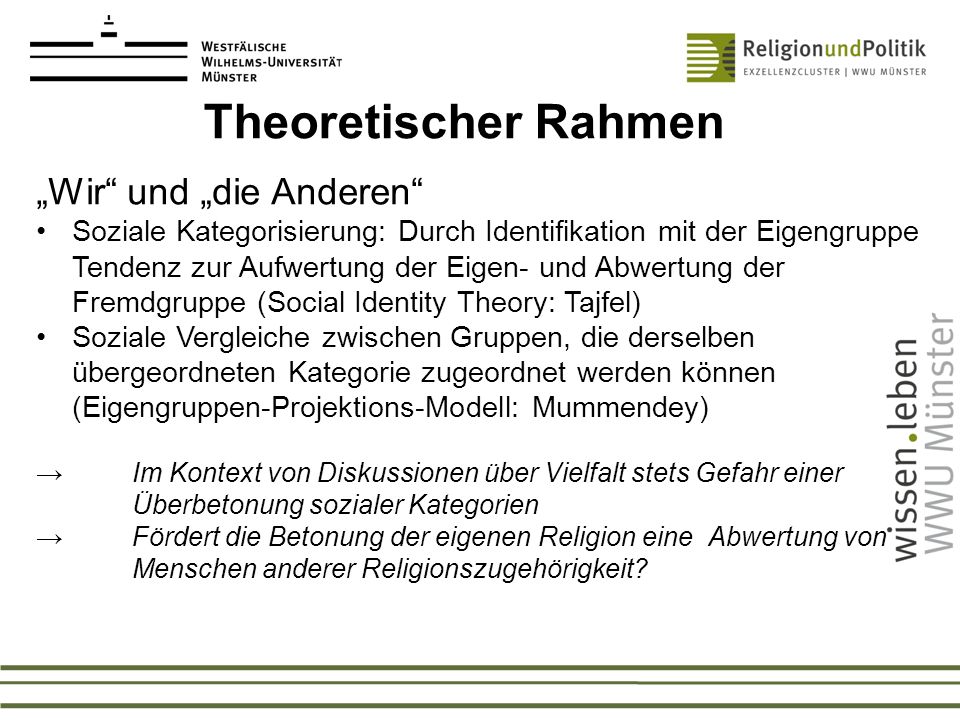 Theoretischer Rahmen „Wir und „die Anderen