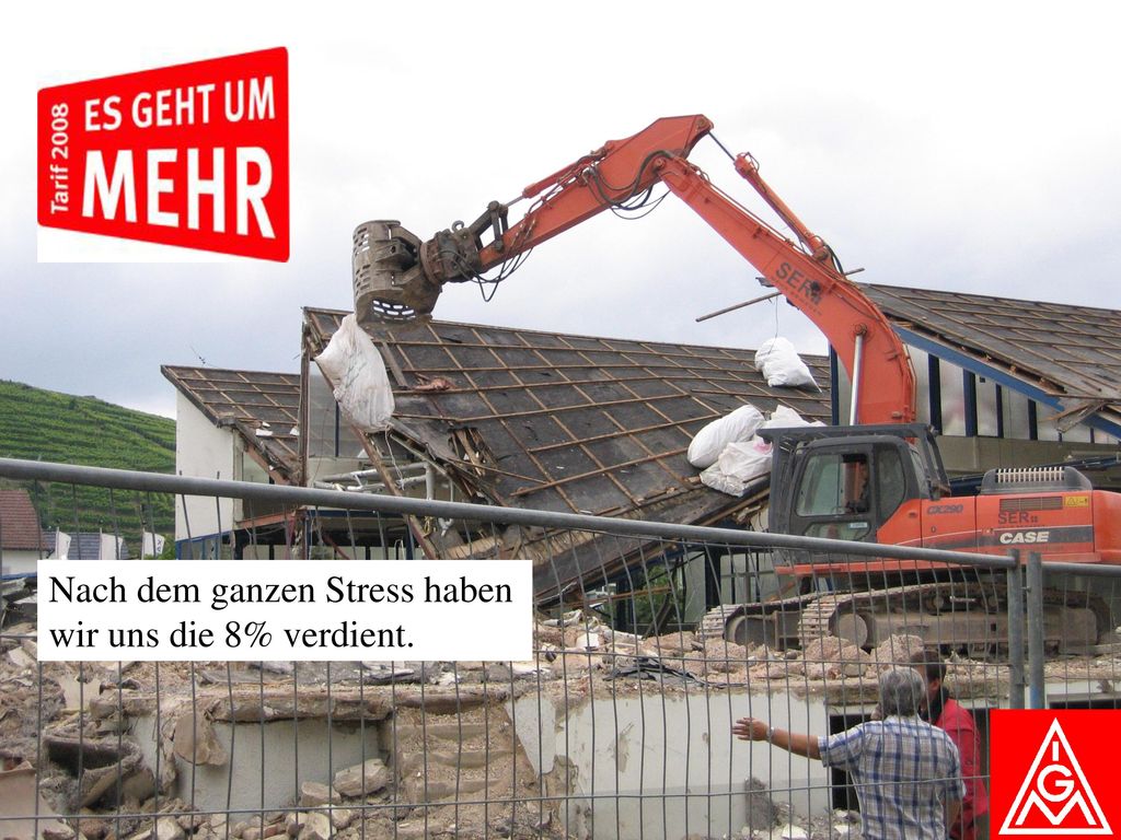 Nach dem ganzen Stress haben wir uns die 8% verdient.