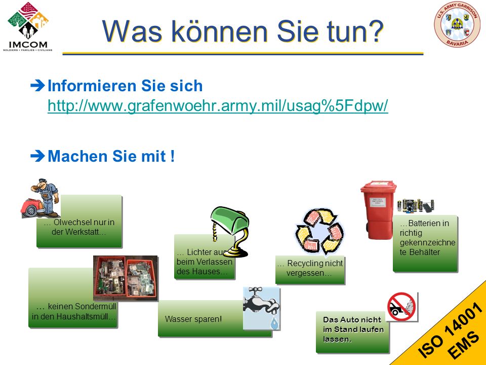 Was können Sie tun Informieren Sie sich   Machen Sie mit !