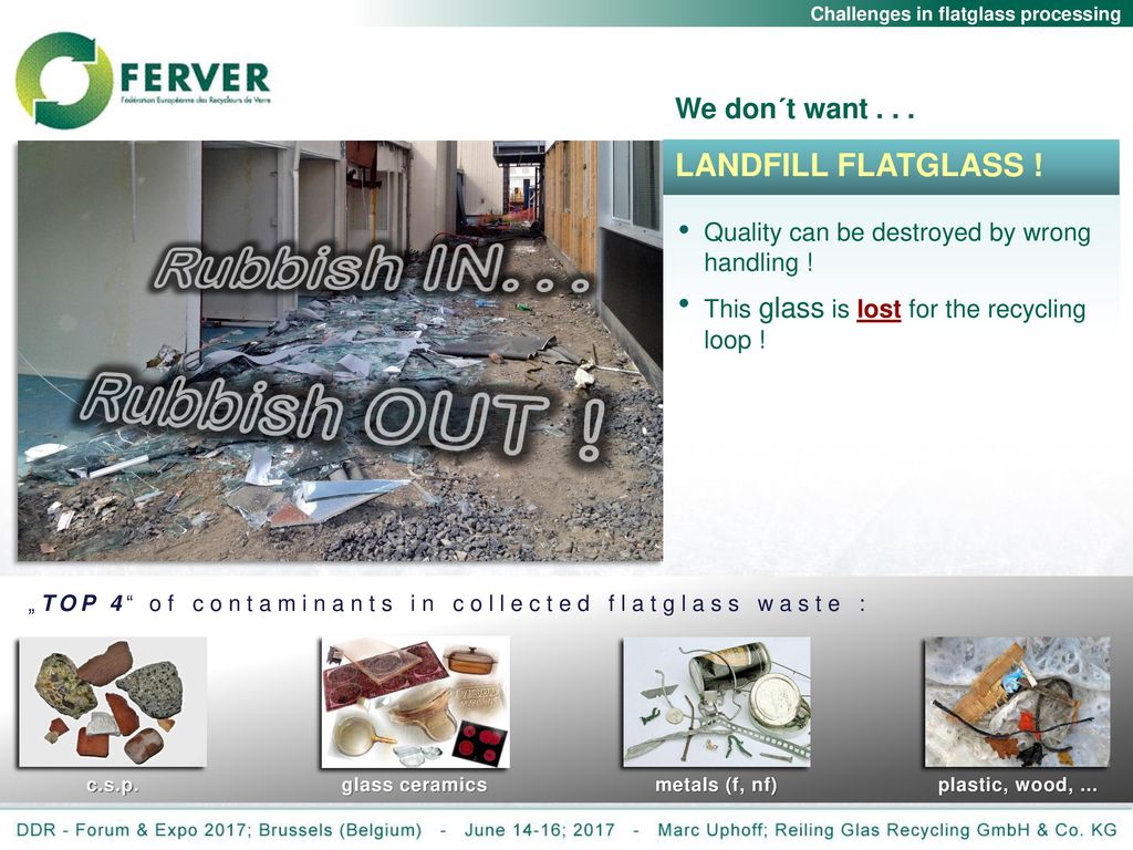 Rubbish IN... Rubbish OUT ! LANDFILL FLATGLASS ! We don´t want . . .