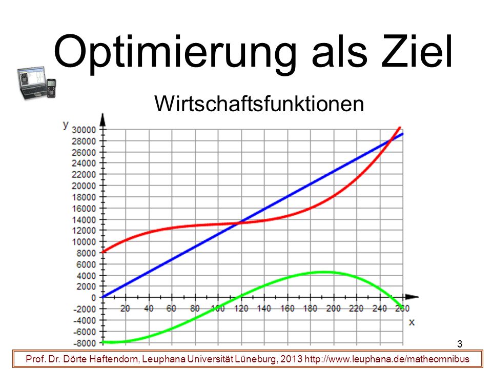 Optimierung als Ziel Wirtschaftsfunktionen