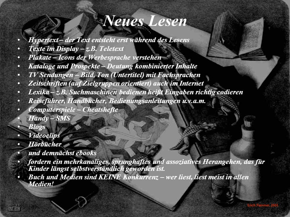 Neues Lesen Hypertext – der Text entsteht erst während des Lesens
