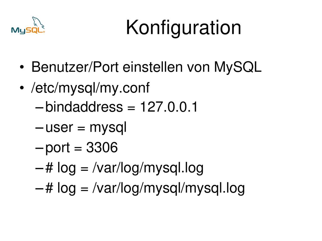 MySQL – Die freie Datenbank - ppt herunterladen