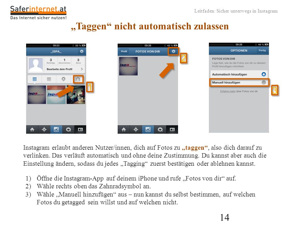 „Taggen nicht automatisch zulassen