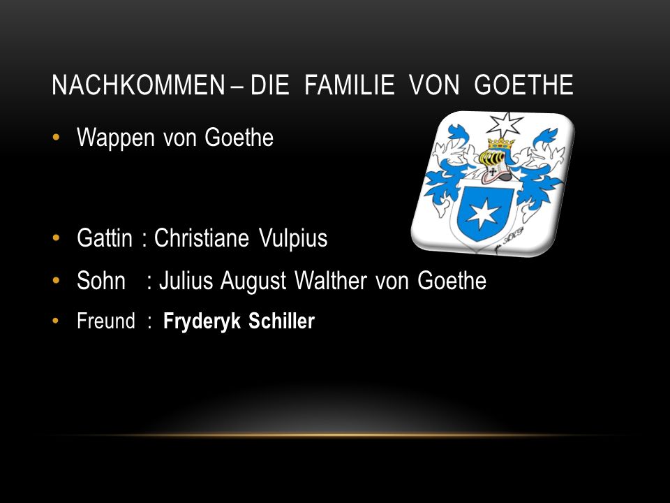 Nachkommen – die Familie von Goethe