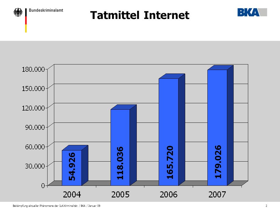 Tatmittel Internet Bekämpfung aktueller Phänomene der IuK-Kriminalität / BKA / Januar 09