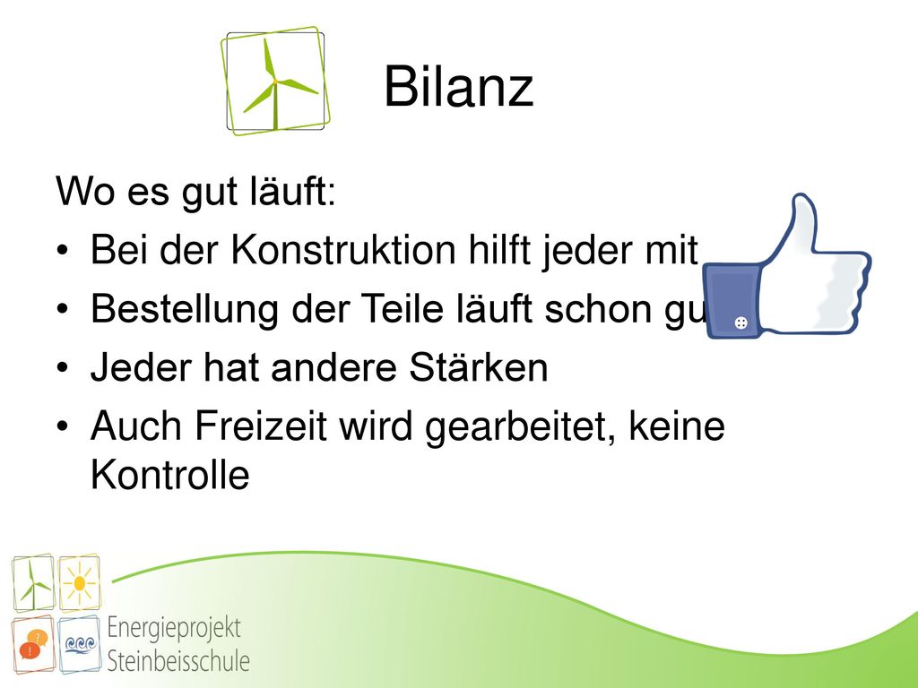 Bilanz Wo es gut läuft: Bei der Konstruktion hilft jeder mit
