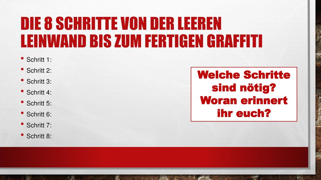 Die 8 Schritte von der leeren Leinwand bis zum fertigen graffiti