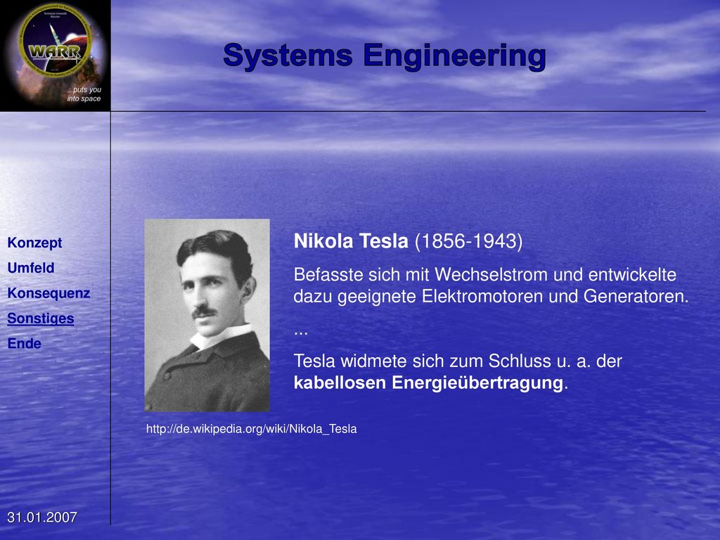 Nikola Tesla ( ) Befasste sich mit Wechselstrom und entwickelte dazu geeignete Elektromotoren und Generatoren.