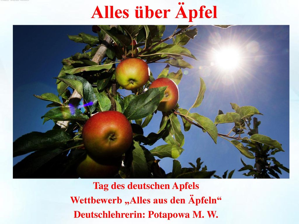 Alles über Äpfel Tag des deutschen Apfels