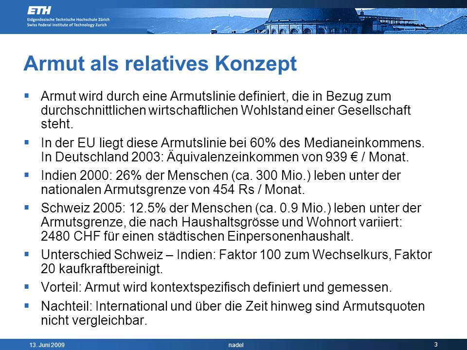 Armut als relatives Konzept