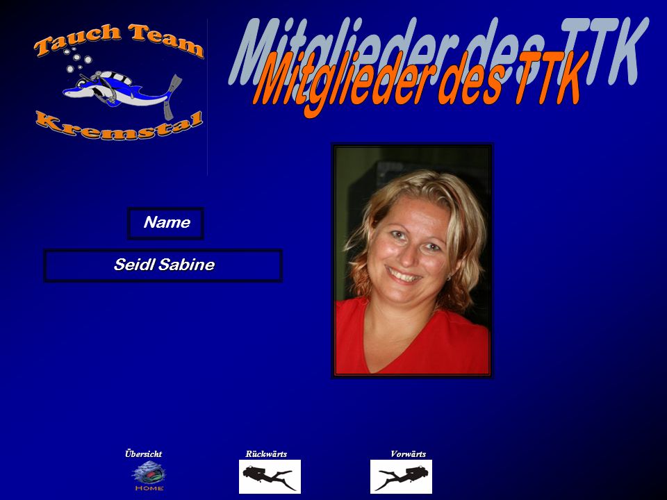Mitglieder des TTK Name Staufer Nicole Übersicht Rückwärts Vorwärts