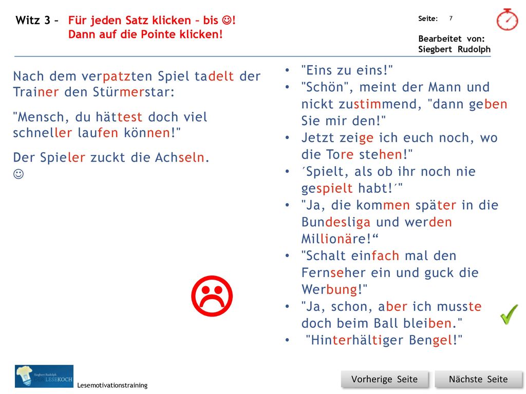 Witz 3 – Für jeden Satz klicken – bis !