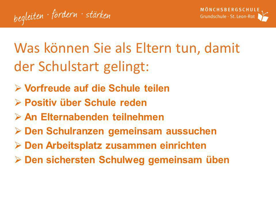 Was können Sie als Eltern tun, damit der Schulstart gelingt: