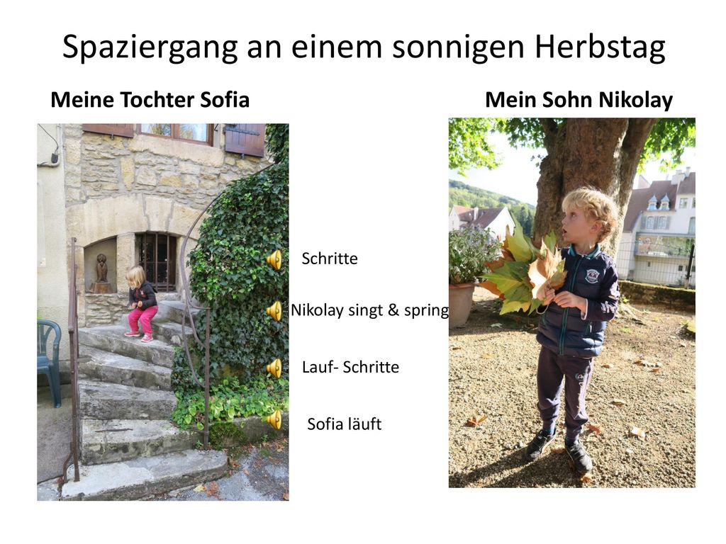 Spaziergang an einem sonnigen Herbstag