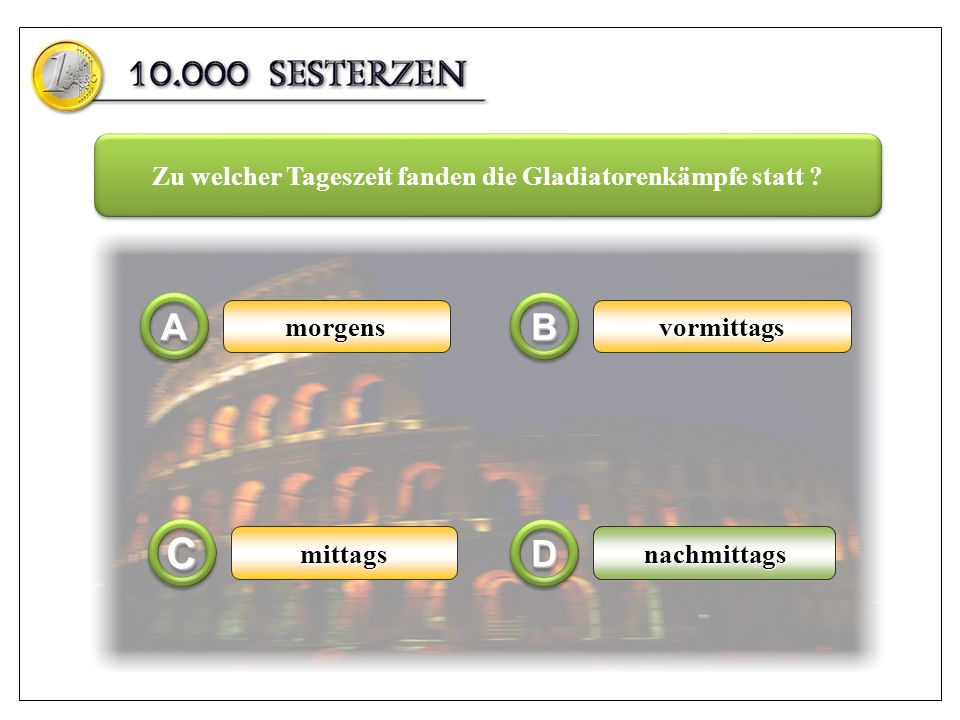 Zu welcher Tageszeit fanden die Gladiatorenkämpfe statt