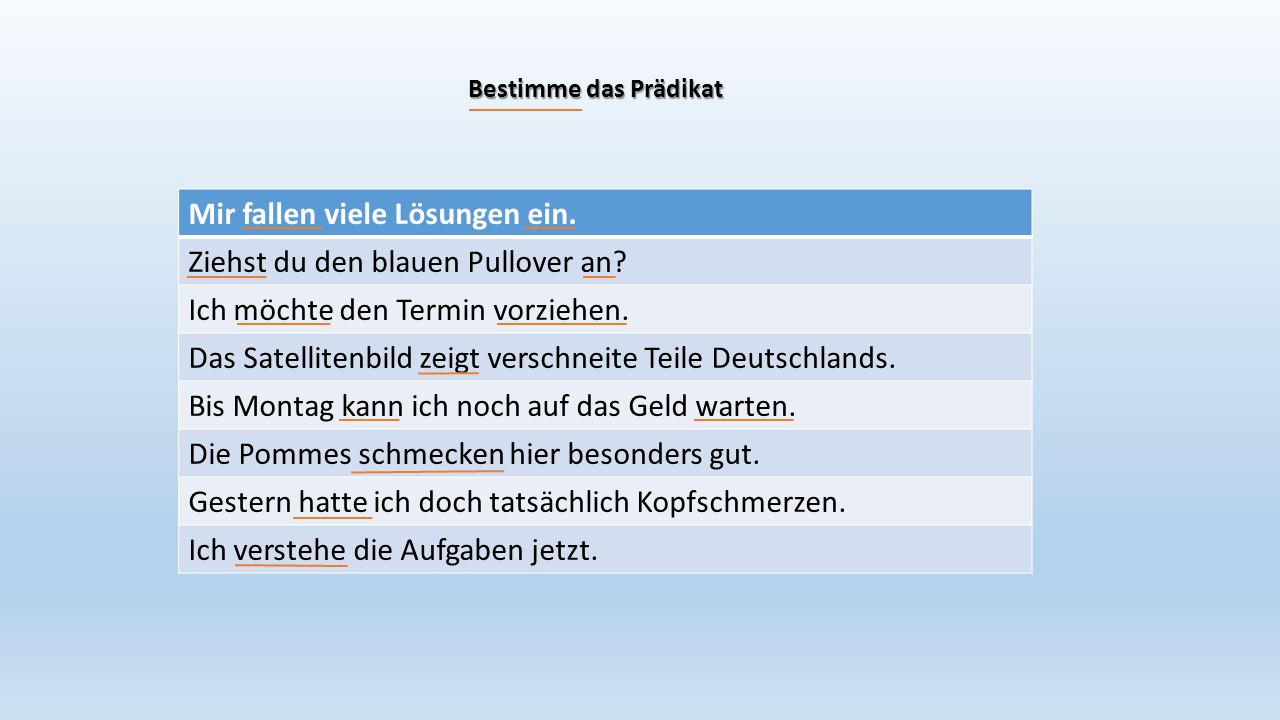 Mir fallen viele Lösungen ein. Ziehst du den blauen Pullover an