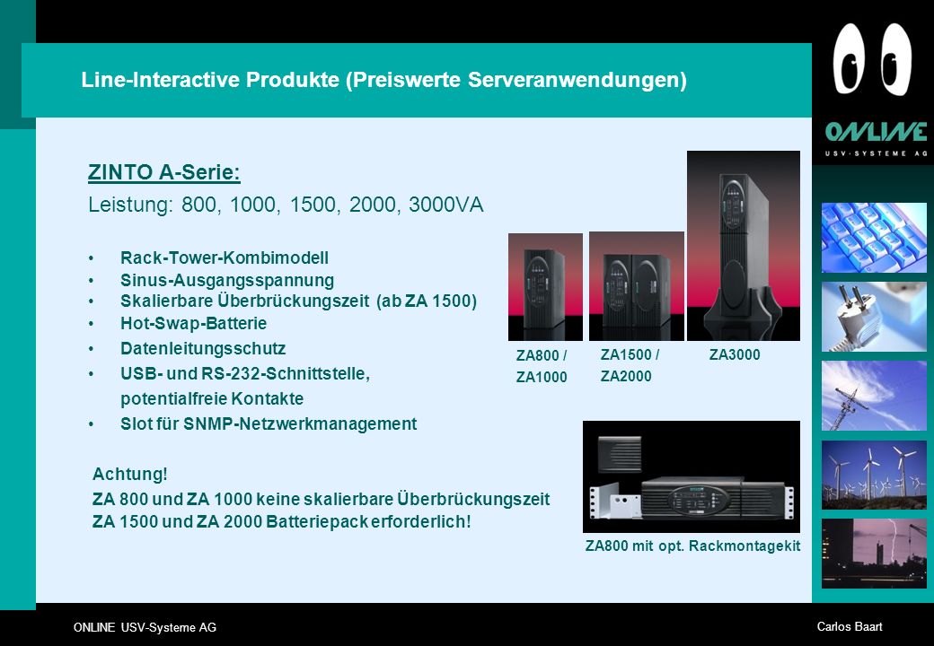 ZA800 mit opt. Rackmontagekit