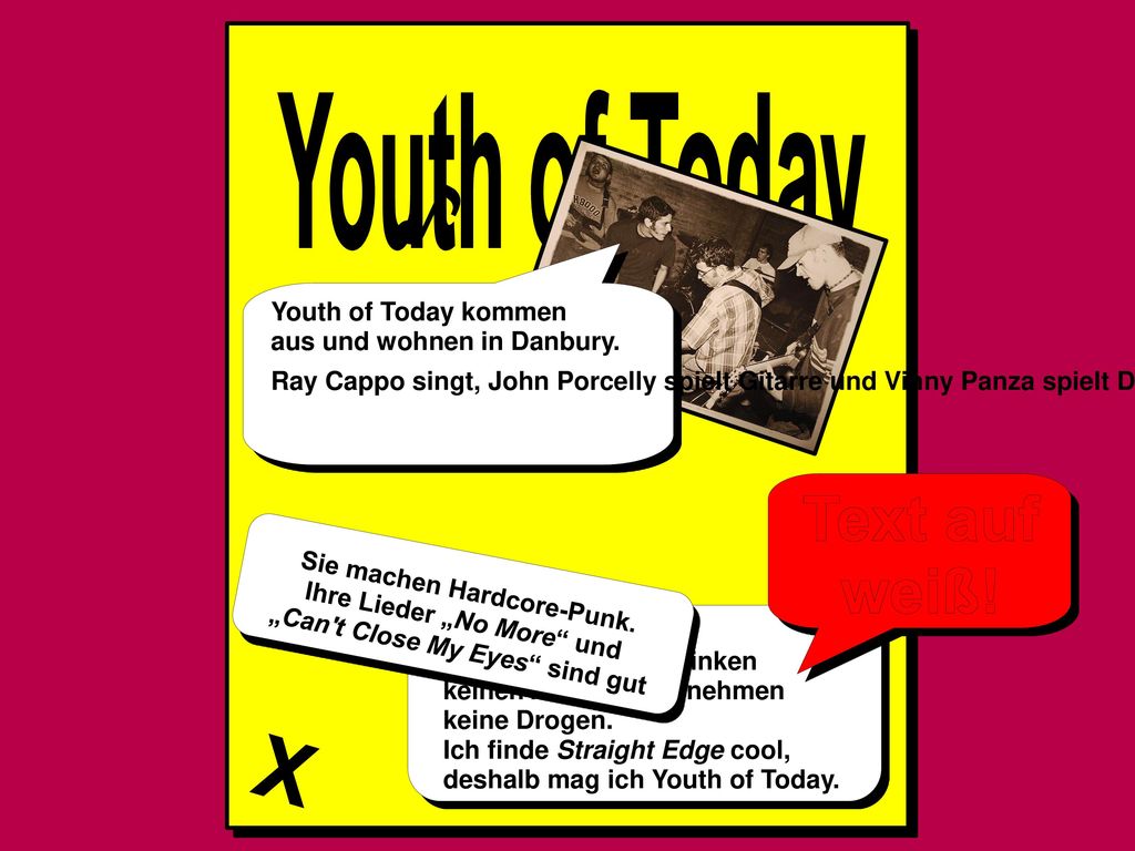 ♪ X Text auf weiß! Youth of Today Youth of Today kommen