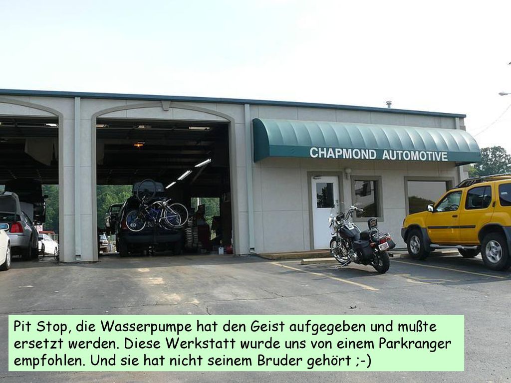 Pit Stop, die Wasserpumpe hat den Geist aufgegeben und mußte ersetzt werden.