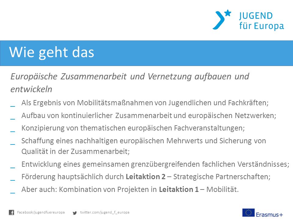 Wie geht das Europäische Zusammenarbeit und Vernetzung aufbauen und entwickeln.