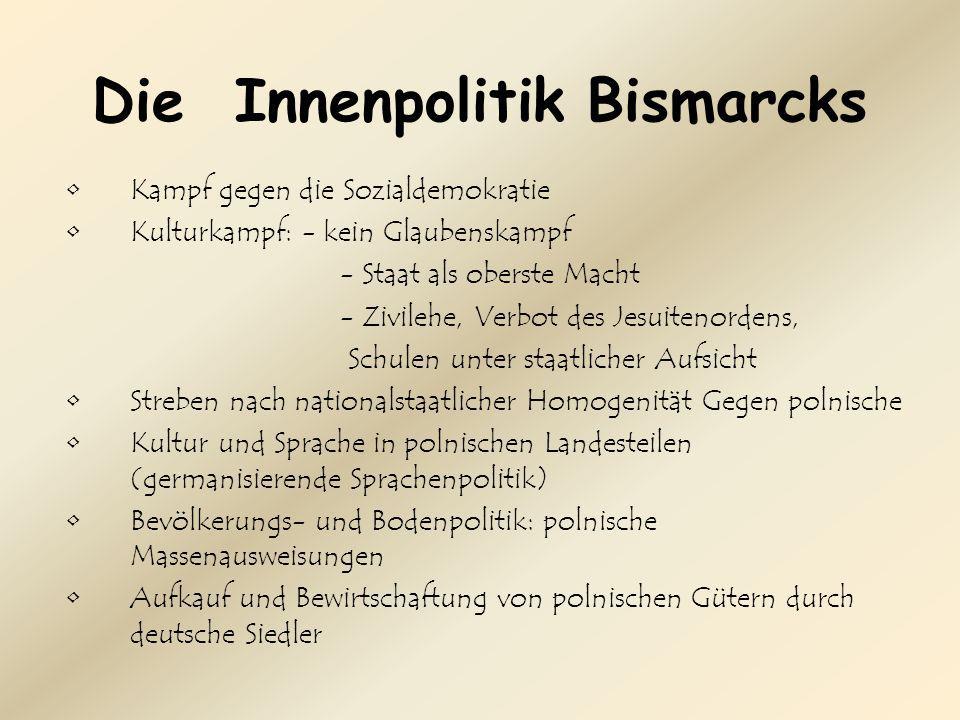 Die Innenpolitik Bismarcks