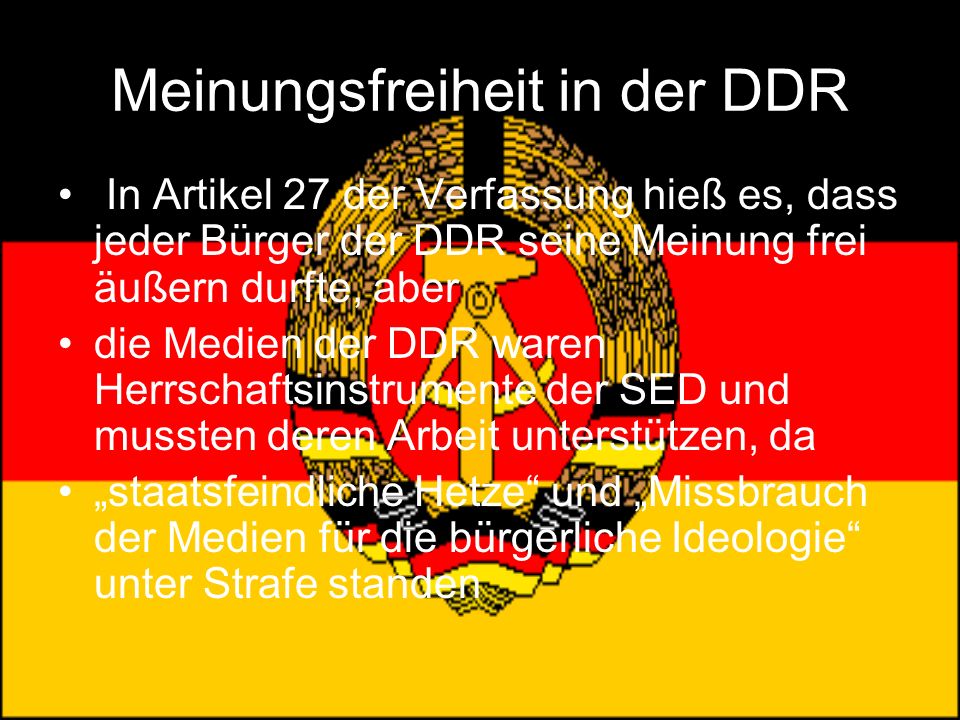 Meinungsfreiheit in der DDR