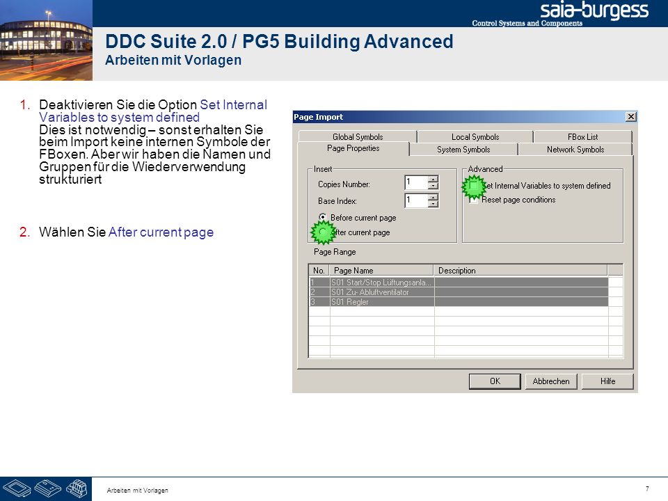 DDC Suite 2.0 / PG5 Building Advanced Arbeiten mit Vorlagen