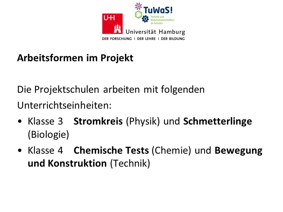 Arbeitsformen im Projekt