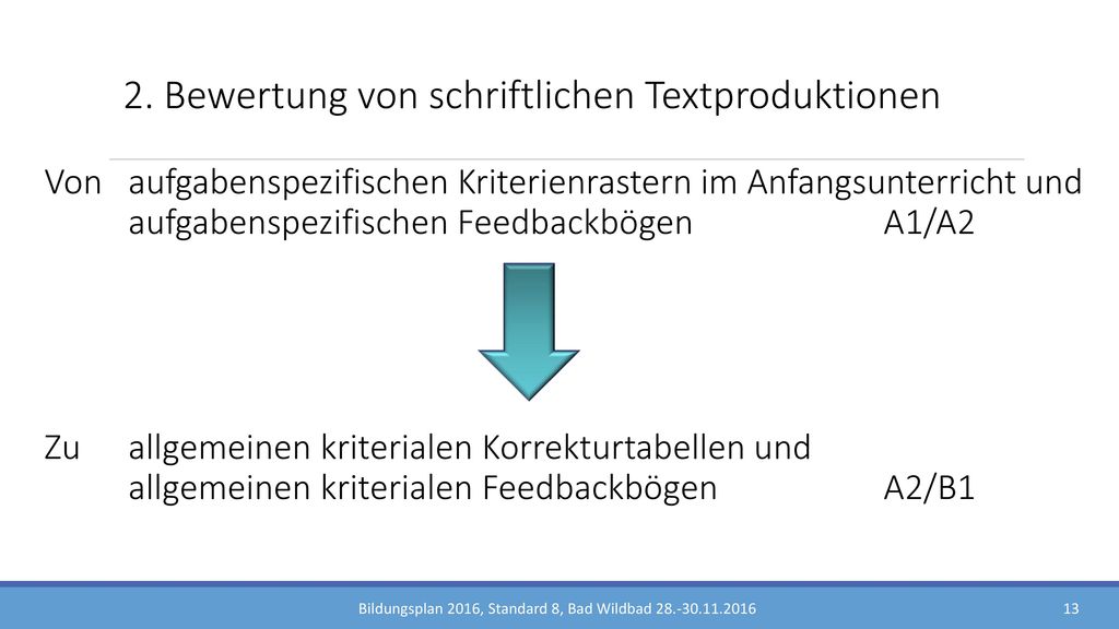 2. Bewertung von schriftlichen Textproduktionen