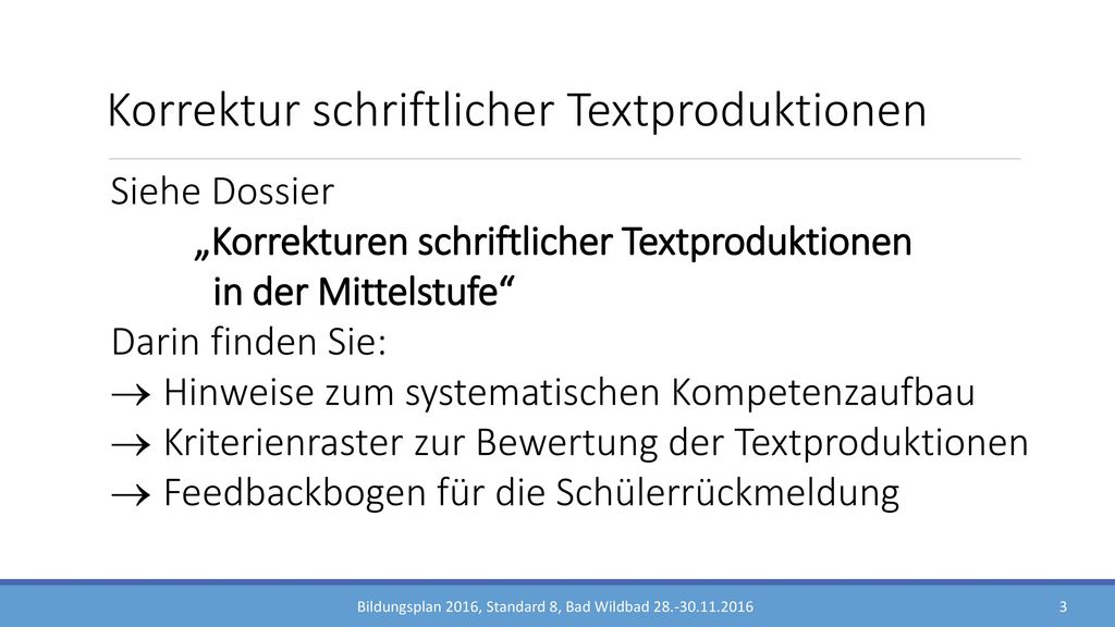 Korrektur schriftlicher Textproduktionen