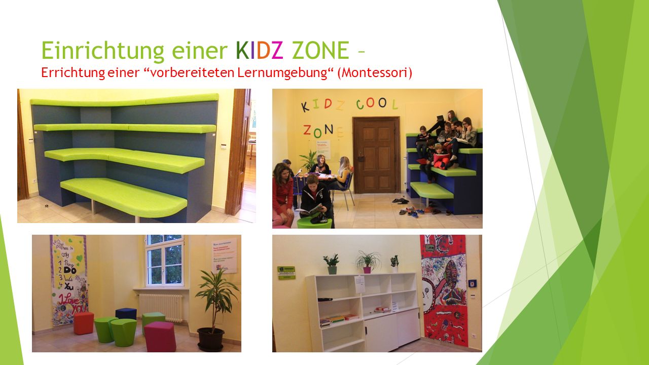 Einrichtung einer KIDZ ZONE – Errichtung einer vorbereiteten Lernumgebung (Montessori)