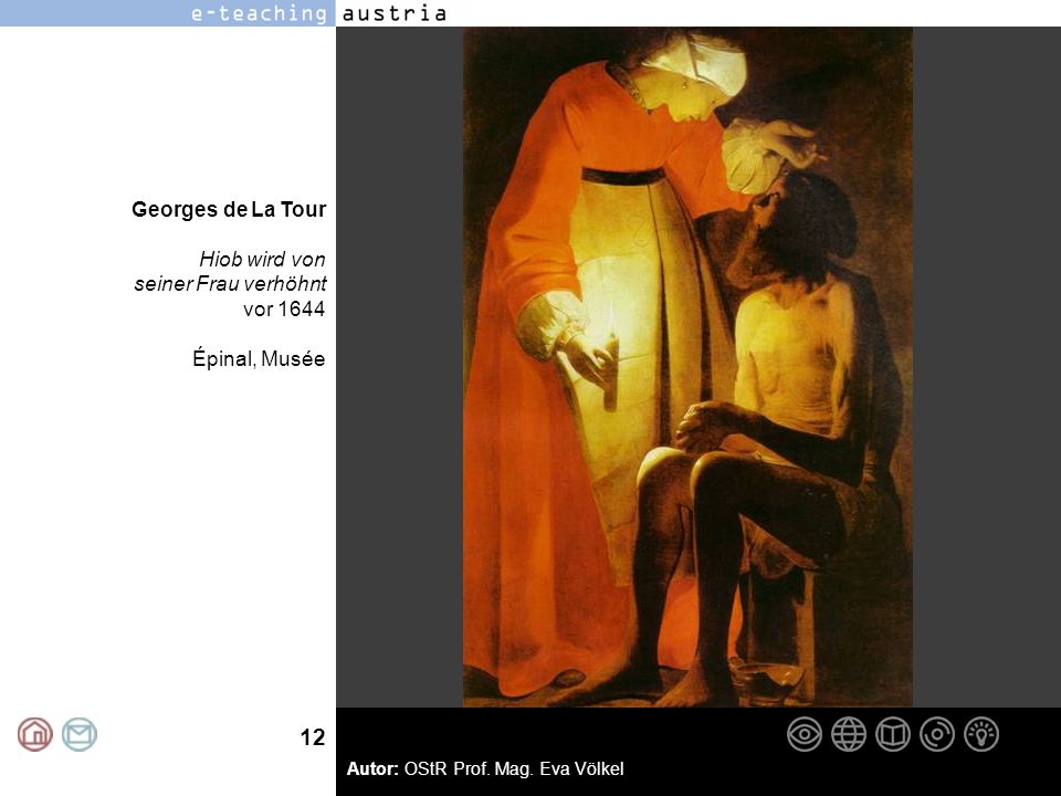 Georges de La Tour Hiob wird von seiner Frau verhöhnt vor 1644 Épinal, Musée