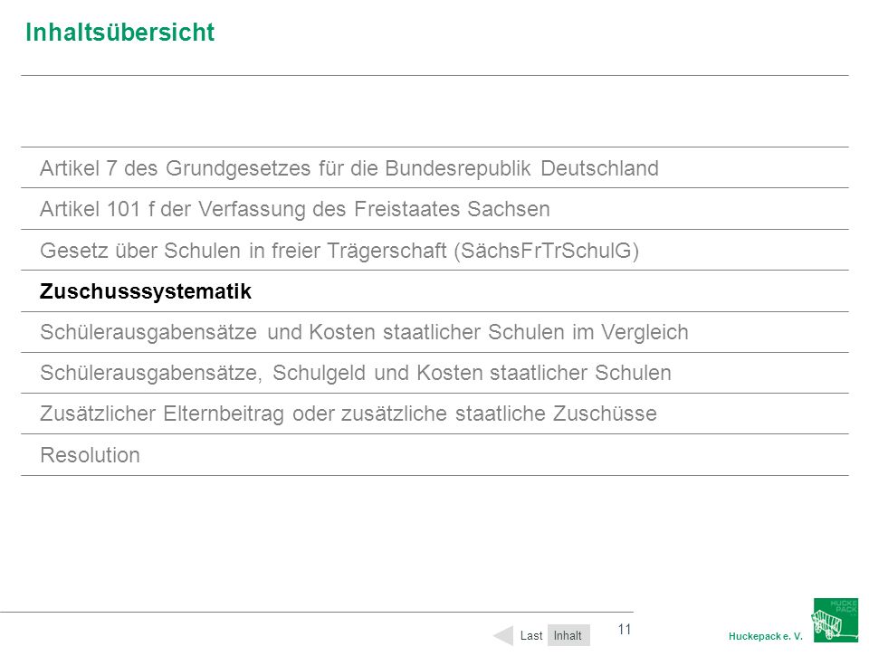 Inhaltsübersicht Artikel 7 des Grundgesetzes für die Bundesrepublik Deutschland. Artikel 101 f der Verfassung des Freistaates Sachsen.