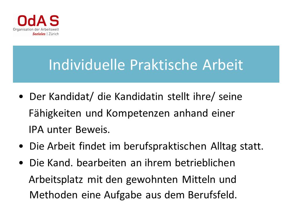 Individuelle Praktische Arbeit