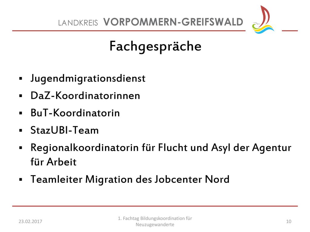 1. Fachtag Bildungskoordination für Neuzugewanderte
